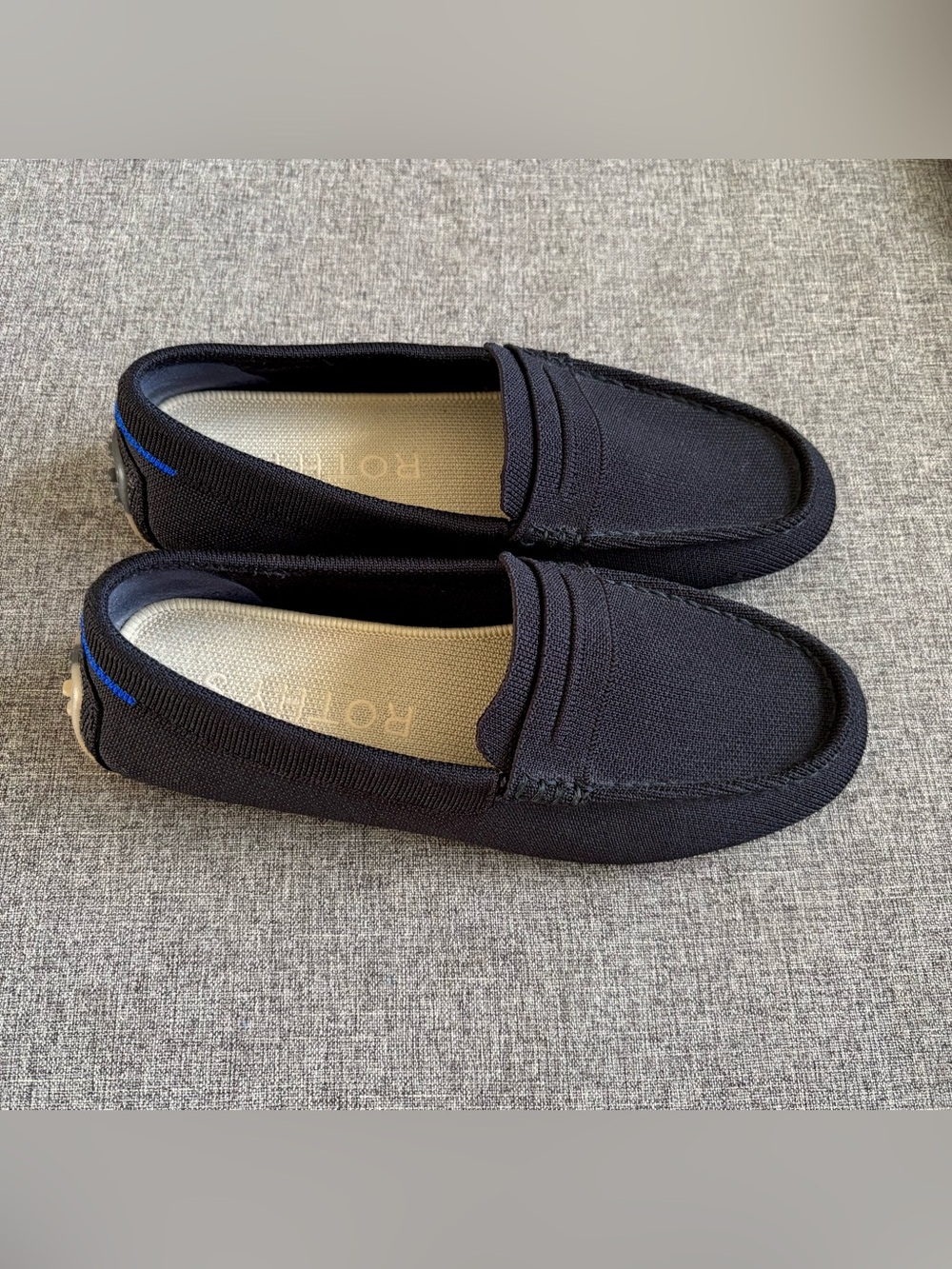 Rothy's The Driver Loafers Black Knit Slip-On Flats Women’s Size 7.5